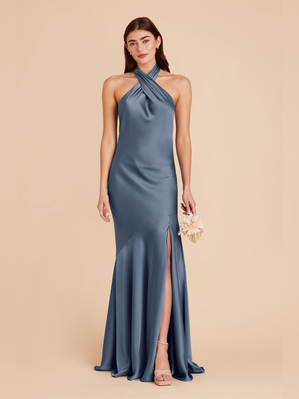 Birdy Grey Stephanie Dress | XSmall | Matte Satin French Blue